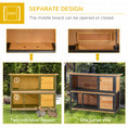 Load image into Gallery viewer, 48" 2-Story Large Rabbit Hutch Bunny Cage Wooden Pet House Metal Frame with Rooms, Ramp, No Leak Tray, Feeding Trough, Waterproof Asphalt Roof for Rabbits, Chickens, Ducks, Outdoor/Indoor