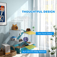 Charger l'image dans la visionneuse de la galerie, Large Hamster Cage, 5-Tier Small Animal House and Habitats for Gerbil Mice with Platforms, Food Bowl, Water Bottle, Hideout, Ramps & Exercise Wheel, Light Blue