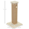 Load image into Gallery viewer, Cat Scratching Post for Indoor Cats, 81cm Cat Scratcher, Vertical Full Scratcher with Natural Jute Rope, Hanging Ball and Soft Plush, Beige