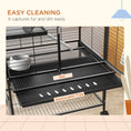Load image into Gallery viewer, Small Animal Cage with Wheels, Pet Playpen for Rat, Kitten, Ferrets, Chinchillas with Bottom Storage Shelf, Removable Tray, Ramp, 24.2" x 17.9" x 53.5", Dark Grey