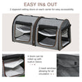 Load image into Gallery viewer, 39" Travel Pet Carrier, Portable Soft-Sided Cat Carrier with Divider, Two Compartments, Soft Cushions & Storage Bag, Grey