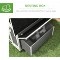 Load image into Gallery viewer, Chicken Coop, Wooden Outdoor Hen House Poultry Cage with Nesting Box, Openable Waterproof Top, Pull-Out Tray, 150 x 100 x 97cm, Grey