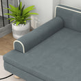 Charger l'image dans la visionneuse de la galerie, Dog Sofa, 39" Cat Couch with Removable Cushion, Washable Cover, Wooden Legs, Elevated Pet Cat Sofa for Medium & Large Dogs, Dark Grey