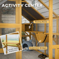 Load image into Gallery viewer, Catio Outdoor Cat Enclosure, Large Wooden Cat House for Multiple Kittens with Waterproof Cover, Walk in Kitty Cage with 2 Condos, 6 Platforms, Bridge, Doors, 74"H, Yellow