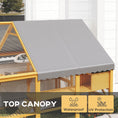 Load image into Gallery viewer, Catio Outdoor Cat Enclosure, Large Wooden Cat House for Multiple Kittens with Waterproof Cover, Walk in Kitty Cage with 2 Condos, 6 Platforms, Bridge, Doors, 74"H, Yellow