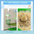 Load image into Gallery viewer, 5 Tier Hamster Cage, Gerbil Cage with Tube, Water Bottle, Exercise Wheel, Food Dish, 59L x 36W x 69H cm - Green