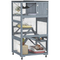 Load image into Gallery viewer, 66"H Catio on Brake Wheel, Indoor Outdoor Cat Enclosure Cage with Weatherproof Roof Hammock Multiple Platforms Resting Condo Ramps Lockable Doors, for 1-3 Cats, Grey