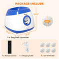 Load image into Gallery viewer, Automatic Dog Ball Launcher, Rechargeable Dog Ball Thrower with Remote Control, 3 Adjustable Distance (39ft/59ft/78ft), 6 ETPU Tennis Fetch Toys 2.5", for Medium Large Breeds, Blue