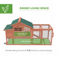 Load image into Gallery viewer, Chicken Coop with Run, Mobile Wooden Chicken House with Nesting Box, Roosting Bar, Ramp & Tray, Hen House Poultry Cage for 1-2 Hens, 74.8" L x 27.2" W x 38.2" H