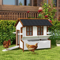 Load image into Gallery viewer, 47" Chicken Coop Wooden Chicken House Rabbit Hutch Raised Poultry Cage Portable Hen Pen Backyard with Nesting Box and Handles
