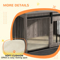 Load image into Gallery viewer, Dog Crate Furniture, Dog House Furniture Style for Medium Breeds, Pet Kennel with Removable Cushion for Indoor Use, 80 x 54 x 57cm, Brown