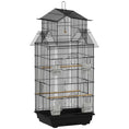 Load image into Gallery viewer, Bird Cage Budgie Cage with Slide Tray Handle for Finch Canary 43 x 32.5 x 104cm, Black