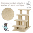 Load image into Gallery viewer, 4-Step Multi-Level Carpeted Cat Scratching Post Pet Stairs, Cream White