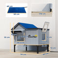 Load image into Gallery viewer, Heated Cat House Weatherproof with Heated Pad for Feral & Stray Cats, Outdoor Cat Shelter with Escape Door, 5 cm Elevated Base, Rainproof Roof
