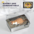Load image into Gallery viewer, Stainless Steel Cat Litter Box with Lid, Extra Large Enclosed Litter Box with Top Litter-Catching Holes, Scoop, Dual Entry, Easy Clean, Silver