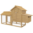 Load image into Gallery viewer, 59" Petite Chicken Coop Outdoor Poultry Enclosure with 2 Doors, Nesting Box, Natural
