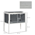 Load image into Gallery viewer, Wooden Hamster Cage, Small Animal Hutch for Dwarf Hamsters, Gerbils, Rutin Chickens w/ Huts, Shelf, 82 x 45 x 81cm - Dark Grey