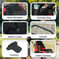 Load image into Gallery viewer, Pet Stroller for Small Medium Large Dogs and Cats, Foldable Dog Stroller with 4 Wheels, Shock-Absorbing Frame, Safety Leashes, Brakes, for Pets up to 66 lbs, Black