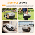 Charger l'image dans la visionneuse de la galerie, Plastic Dog and Cat Kennel Hard Sided, Airline Approved Pet Carrier for Mini Dogs and Cats, Portable Crate w/ Steel Wire Door, Water Bowl, for Car, Airplane, Outdoor, Black