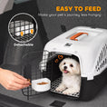 Charger l'image dans la visionneuse de la galerie, Plastic Dog and Cat Kennel Hard Sided, Airline Approved Pet Carrier for Mini Dogs and Cats, Portable Crate w/ Steel Wire Door, Water Bowl, for Car, Airplane, Outdoor, Black