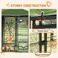 Load image into Gallery viewer, Outdoor Dog Kennel, Run, Large Wire Steel Fence, Lockable Pet Playpen Enclosure, with Water-, UV-Resistant Canopy Top, Door, Rotating Bowl Holders, 8ft x 4ft x 6ft, Green