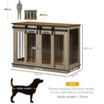 Load image into Gallery viewer, Dog Crate Furniture for Large Dog, Double Dog Cage for Small Dogs with Divider, Sliding Doors - Oak Tone