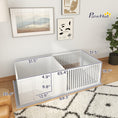 Load image into Gallery viewer, PawHut Whelping Box for Dogs, Dog Whelping Box with Waterproof Pee Pad & Adjustable Door for Small, Medium & Large Breed Dogs, 65" x 31.5"
