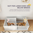 Load image into Gallery viewer, PawHut Whelping Box for Dogs, Dog Whelping Box with Waterproof Pee Pad & Adjustable Door for Small, Medium & Large Breed Dogs, 65" x 31.5"
