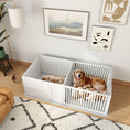 Load image into Gallery viewer, PawHut Whelping Box for Dogs, Dog Whelping Box with Waterproof Pee Pad & Adjustable Door for Small, Medium & Large Breed Dogs, 65" x 31.5"