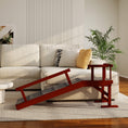 Load image into Gallery viewer, 49" Pine Wood Dog Ramp with Guardrails & Non-Slip Carpet