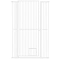 Load image into Gallery viewer, PawHut 59" Extra Tall Pet Gate for Cats, 30"-41" Cat Gate with Small Cat Door, 1.4" Narrow Gap, 2.8" and 5.5" Extension, Pressure Mounted No Drilling Dog Gate for Doorway, Hallway, Stairway, White