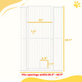 Load image into Gallery viewer, PawHut 59" Extra Tall Pet Gate for Cats, 30"-41" Cat Gate with Small Cat Door, 1.4" Narrow Gap, 2.8" and 5.5" Extension, Pressure Mounted No Drilling Dog Gate for Doorway, Hallway, Stairway, White