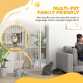 Load image into Gallery viewer, PawHut 59" Extra Tall Pet Gate for Cats, 30"-41" Cat Gate with Small Cat Door, 1.4" Narrow Gap, 2.8" and 5.5" Extension, Pressure Mounted No Drilling Dog Gate for Doorway, Hallway, Stairway, White