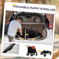 Load image into Gallery viewer, PawHut Dog Stroller for Large Medium Small Dogs up to 66 Lbs. 23.5" in Body Length, One-Click Foldable Pet Cat Stroller with Storage, Shock Absorption Wheels, Mesh Window, Safety Leash, Red