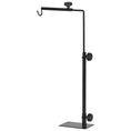 Load image into Gallery viewer, Reptile Lamp Stand, Adjustable Height and Width Heat Lamp for Reptile Amphibian Terrariums, Light Stand with Hook Hanging Steel Base - Black