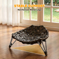 Load image into Gallery viewer, Rattan Cat Bed, Elevated Handwoven Cat Basket Bed with Soft Cushion and Metal Base, Indoor Kitty Furniture, Breathable, for Kittens, Gray