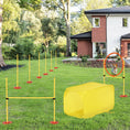 Load image into Gallery viewer, 4PCs Portable Pet Agility Training Obstacle Set for Dogs w/ Adjustable Weave Pole, Jumping Ring, Adjustable High Jump, Tunnel and Carrying Bag