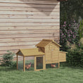 Load image into Gallery viewer, 59" Petite Chicken Coop Outdoor Poultry Enclosure with 2 Doors, Nesting Box, Natural