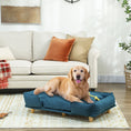 Load image into Gallery viewer, Elevated Comfort Blue Dog Sofa Bed with Thick Cushion for Large-Sized Dogs Dark Blue