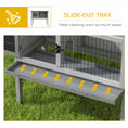 Charger l'image dans la visionneuse de la galerie, Wooden Rabbit Hutch Bunny Small Animal House with Openable Asphalt Roof, Slide-out Tray, Indoor/Outdoor, Grey