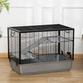 Load image into Gallery viewer, 3-tier Hamster Cage, Guinea Pig Cage, Pet Chinchillas Play House Indoor with Accessories Food Dish Water Bottle, Ramps, 31.5"x19"x23", Grey