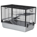 Load image into Gallery viewer, 3-tier Hamster Cage, Guinea Pig Cage, Pet Chinchillas Play House Indoor with Accessories Food Dish Water Bottle, Ramps, 31.5"x19"x23", Grey