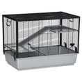 Load image into Gallery viewer, 3-tier Hamster Cage, Guinea Pig Cage, Pet Chinchillas Play House Indoor with Accessories Food Dish Water Bottle, Ramps, 31.5"x19"x23", Grey
