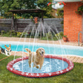 Load image into Gallery viewer, Dog Splash Pad, Pet Sprinkler Mat, Non-Slip Dog Paddling Pool, Foldable Outdoor Sprinkler and Splash Mat Water Play for Garden, Patio, Summer Fun, 170 cm