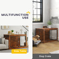 Load image into Gallery viewer, Dog Crate Furniture, Dog Cage End Table with Openable Top, Two Lockable Doors, for Extra Large Pets, 118 x 75 x 77cm, Rustic Brown