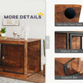 Load image into Gallery viewer, Dog Crate Furniture, Dog Cage End Table with Openable Top, Two Lockable Doors, for Extra Large Pets, 118 x 75 x 77cm, Rustic Brown