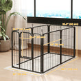 Load image into Gallery viewer, 6 Panels Dog Playpen, 22"W x 24"H Heavy Duty Pet Fence with Door & Strap for Indoor Outdoor Backyard Garden, Portable & Foldable Puppy Pet Pen for Small Dogs