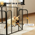 Load image into Gallery viewer, 6 Panels Dog Playpen, 22"W x 24"H Heavy Duty Pet Fence with Door & Strap for Indoor Outdoor Backyard Garden, Portable & Foldable Puppy Pet Pen for Small Dogs