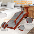 Load image into Gallery viewer, 49" Pine Wood Dog Ramp with Guardrails & Non-Slip Carpet