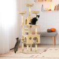 Load image into Gallery viewer, 71Inch Cat Tree, Cat Tower with Scratching Post, Cat Houses, Toys, Beige